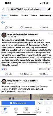 Original event posting to Grey wolfs atrocious reply to my boyfriends review.