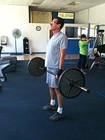 Steve M. completing his deadlift.