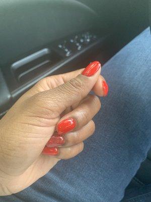 I went across the street, had them remove my destroyed nails. They did a bomb dip manicure!