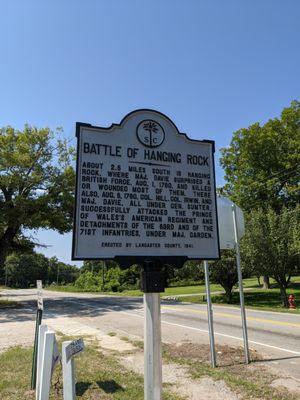 Battle of Hanging Rock Historic Marker, Heath Springs SC