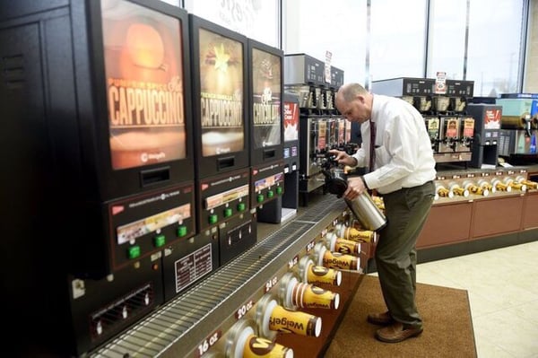 Photo from online but similar drink station setup at all locations! Yay!! :-)