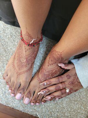 Feet henna! Henna stain in just 12 hours !!!