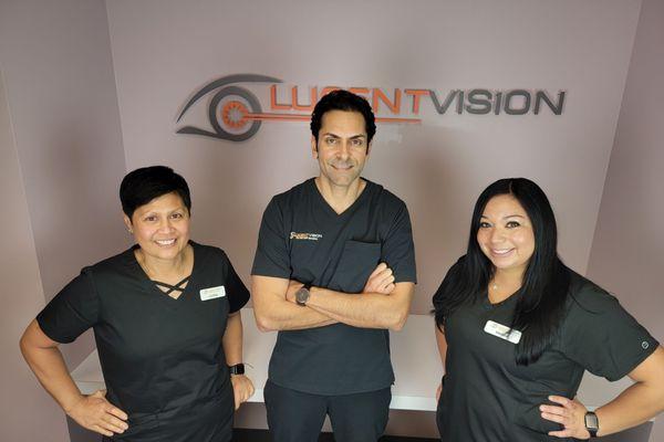 Our dream team. Cyndi, Dr. Pathak, Melissa   #dreamteam #lasiklongbeach #drpathak #ophthalmologist #lasik #prk #refractivelensexchange