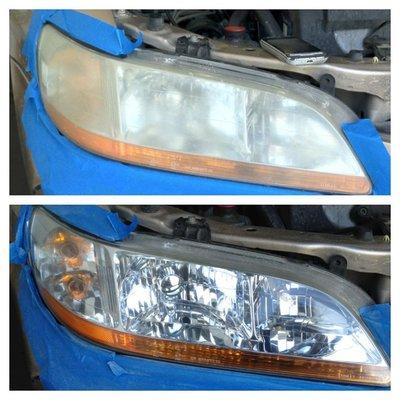 Restored Headlights take years off a vehicle physical appearance