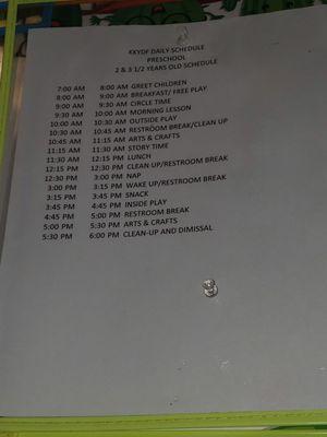 Schedule