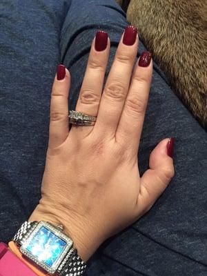 My maroon nails for my maroon 5 concert!!