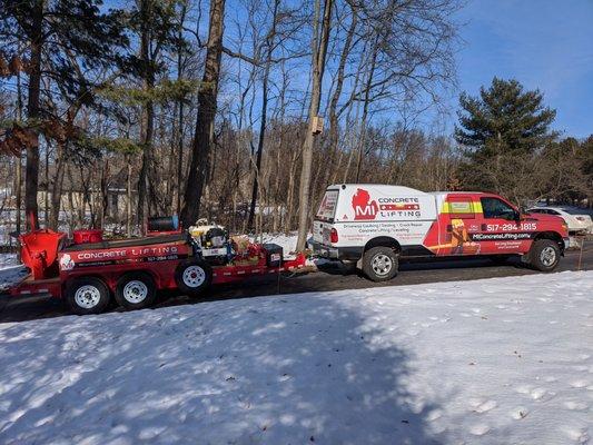 Garage floors can be lifted during the winter, also some porches can be lifted too.