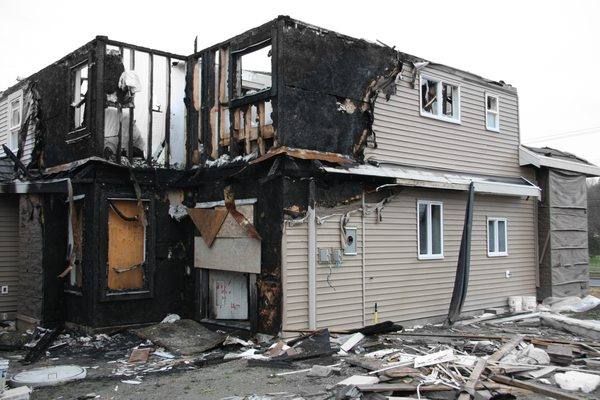 Residential fire damage