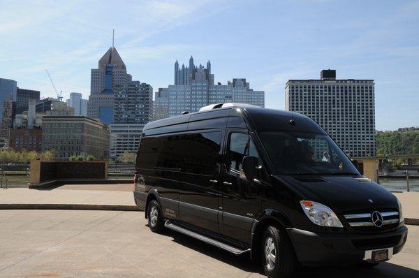 Our Luxury Mercedes Sprinter Van is a favorite for wedding parties, golf outings and tours.