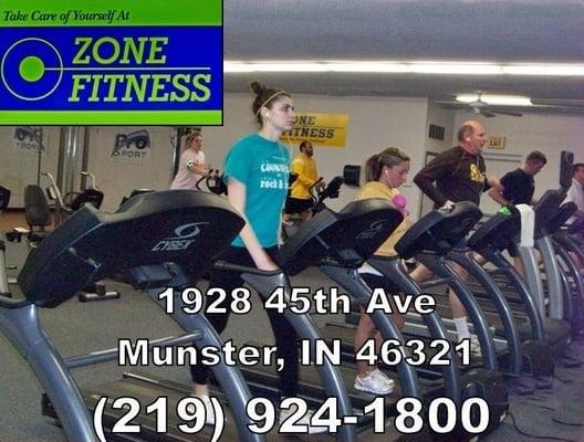 Zone Fitness Gym Cardio Room Munster Indiana