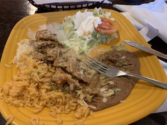 I had the beef chimichanga lunch special.