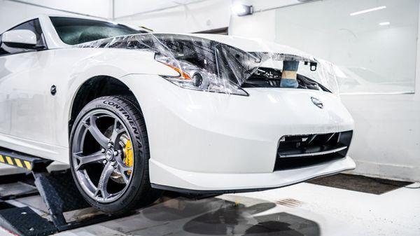 Track pack paint protection film going on this Nismo 370Z!