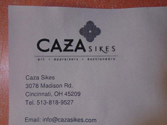 Thanks, Caza Sikes!