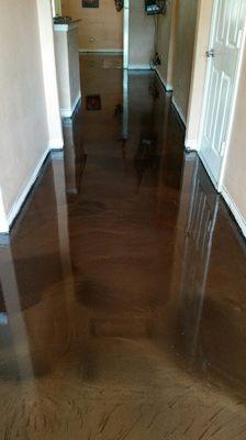 Epoxy metallic floor