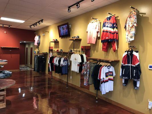 Inside view of Krispy Addicts Clothing Boutique.