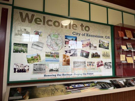 Inside depot, which is now a welcome center