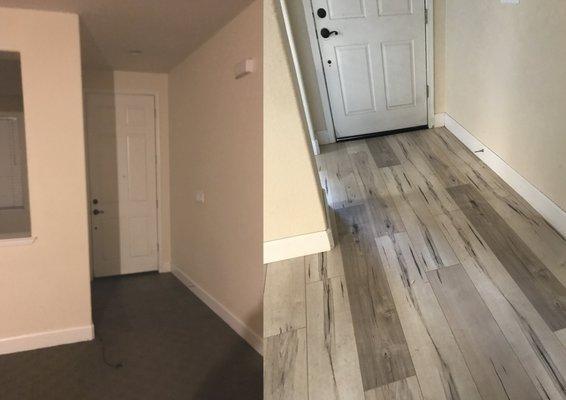 Entry Way - before and after