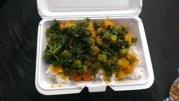 From our food truck menu vegan curry.