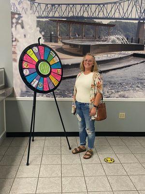 Wheel of Prizes, including an additional percent off your already great loan rate when you take out an auto loan!