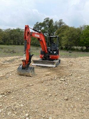 Excavator with bucket