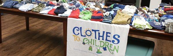 Children clothing shopping (no charge) provided for Havenwood home.