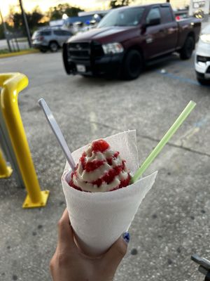 Strawberry Cheesecake with cream