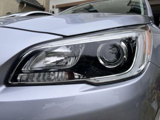 Crystal-clear headlight restoration is excellent.