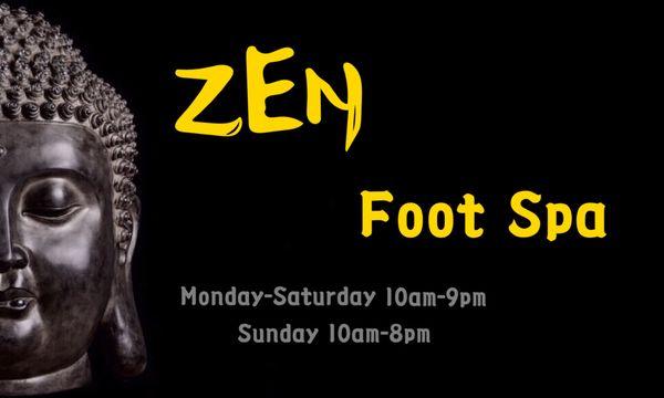 ZEN FOOT SPA BUSINESS CARD