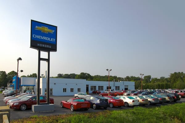 Our family-owned Chevy dealership sells new and used cars/trucks and also has an auto repair shop on-site.