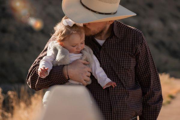 Daddy daughter portrait