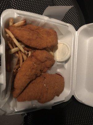 Chicken fingers and fries