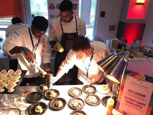 Cayman Islands team places inal touches on the tapas