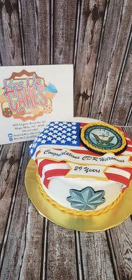 Military retirements are special to us!  Let us help you create your personalized cake custom fit for you.  Other styles available as well.