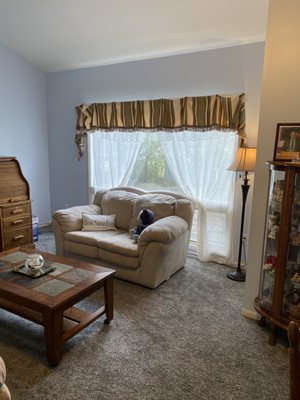 Living room after painting and furniture restored