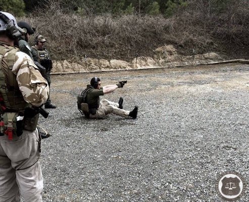 Gun range, handgun training