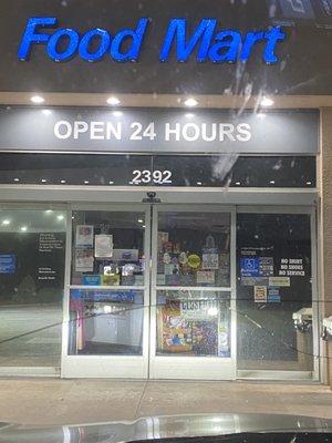 Says open 24 hours but it's not.