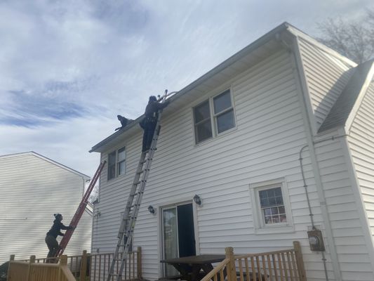 Five inch white gutter replacement