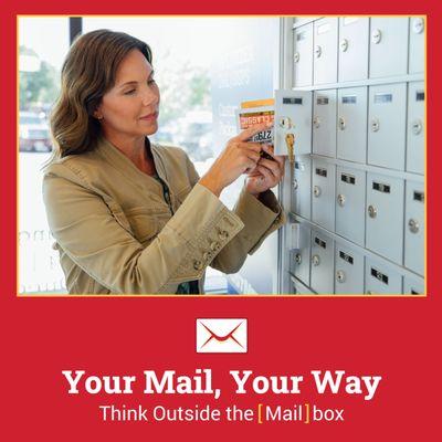 With a private mailbox, you'll never miss a delivery. We're always here to sign for deliveries and to keep them safe until you can pick them