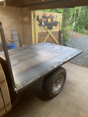 Custom built flat bed