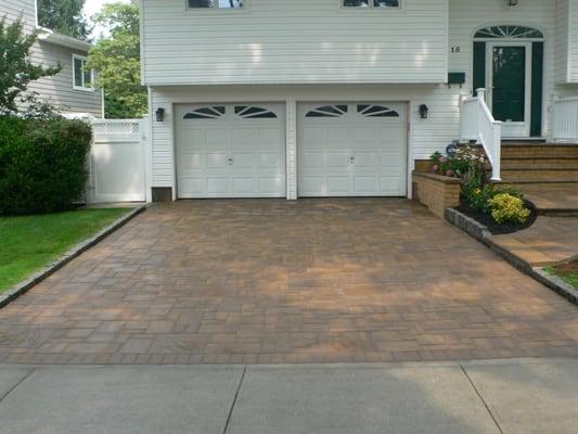 Driveway pavers done by Mingrinos Reliable Contracting Inc. We do all types of interior and exterior work and design.