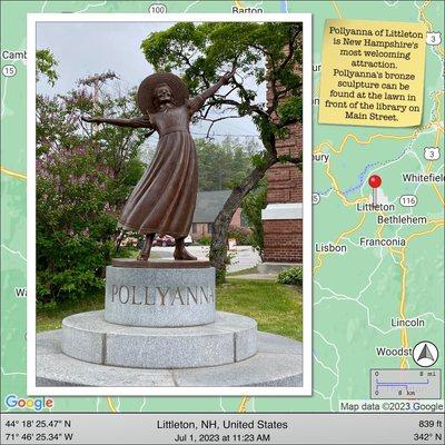 06.10.23 Pollyanna Statue in Littleton NH