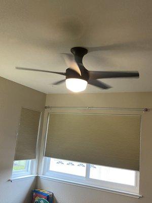 4 ceiling fans install for 4 different bedrooms gosh I wish I took Better pics