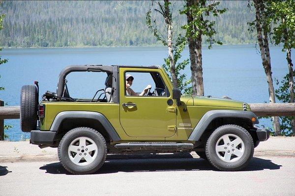 2 Door Jeep with top down!