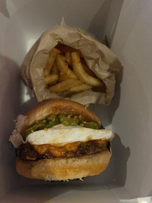 Spicy Bulgogi Burger & Fries