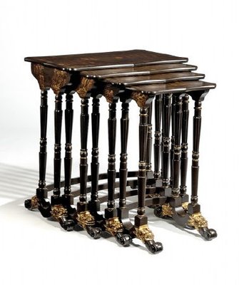 a set of chinoiserie stack tables