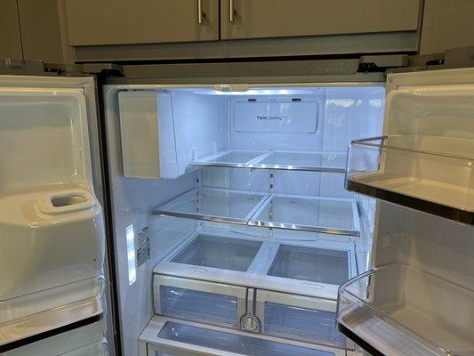 Fridge after cleaning