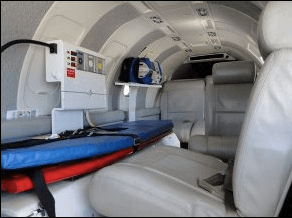 Inside the commercial Air Ambulance