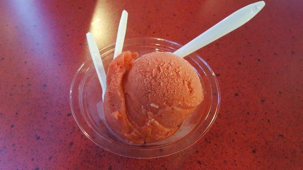 Strawberry sorbet