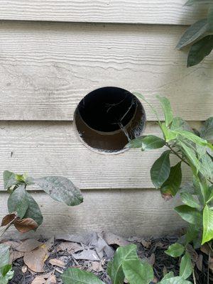 Cut a hole in the wall for the air conditioner