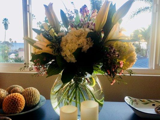 table top floral display